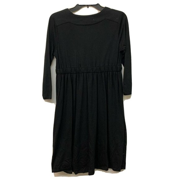 Proenza Schouler Womens Black Solid V Neck Fit & Flare Cocktail Dress - Picture 2 of 3